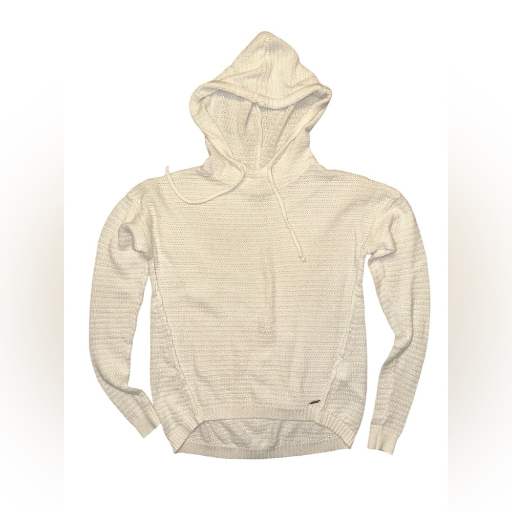 Abercrombie & Fitch Woman’s Waffle Knit Hooded Sweater B8
